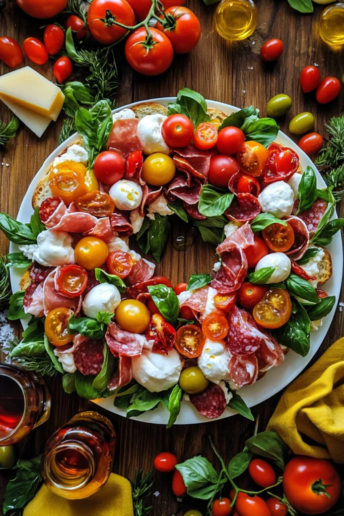 Christmas Bruschetta Wreath