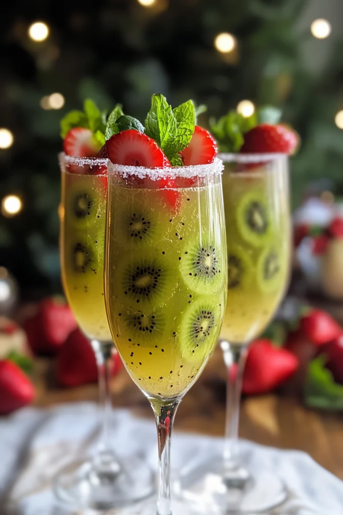 Christmas Morning Kiwi & Strawberry Bellini