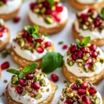 Christmas Pomegranate Goat Cheese Bites