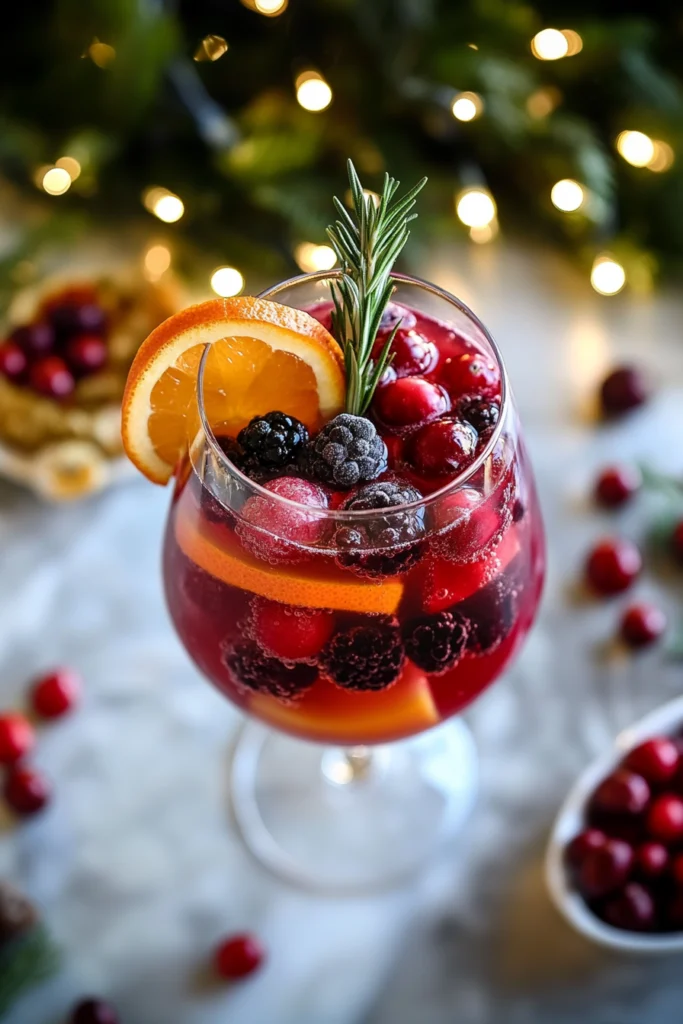 Christmas Sangria with Prosecco